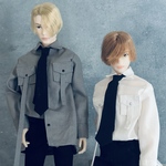  六分の一男子図鑑サイズ＊27〜29cmメンズドール　ネクタイ付きシャツ