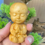 木彫り 仏像 小僧 坐像 彫刻 仏教工芸品 