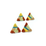 mosaic triangles 刺繍ピアス