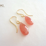 【14KGF】宝石質大粒インカローズのピアス
