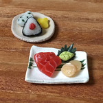 『会社帰りに居酒屋へ！』■刺身・おにぎりセット■ミニチュアフード ２個セット