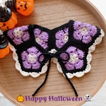 ＊baby&kids鍵編みHalloweenつけ襟＊パープル