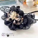 【冬用黒チェックハート柄♡チョーカー♡ 】フロッキーハート フリルレース クリスマス どこから見てもかわいいチョーカー お散歩 撮影用 イベント お誕生日 プレゼント ギフト 犬 猫  ペット用