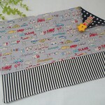 【ランチマット】 20×30cm はたらく車  レトロ 星 グレー