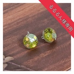かすみ草ピアス 青丹色