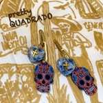Día de Muertos “Calavera” with Sodalite    死者の日 カラベラ ソーダライト 耳飾り