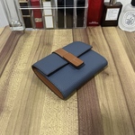 レディース コンパクト財布 三つ折り財布 カード入れ ベルト 牛革 高級革 スマート財布