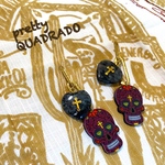 Día de Muertos “Calavera” with Labradorite   死者の日 カラベラ ラブラドライト 耳飾り