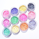 【jewel】厳選12色 シェルパウダー 各色3g入り ジェルネイル 素材 材料 ハンドメイド レジン 封入 ネイルアート 作品 作家