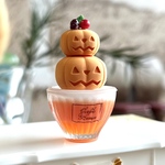 91 ＊ハロウィンスイーツ　カボチャのタワー＊　ミニチュアスイーツ　ドリンク　シルバニア　ドールハウス　レジン　ねんどろいど　