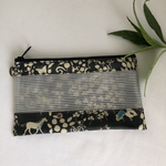 リバティフラットポーチ(マスクポーチ)  ヨシエ(黒)