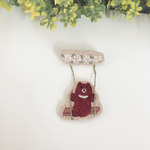 ブランコ刺繍ブローチ  くま