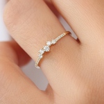 新作 ジルコニア リング キラキラ ジルコニア 2色 ゴールド／シルバー 指輪 お呼ばれ 結婚式 プレゼント 11.5号 ／ 14号 