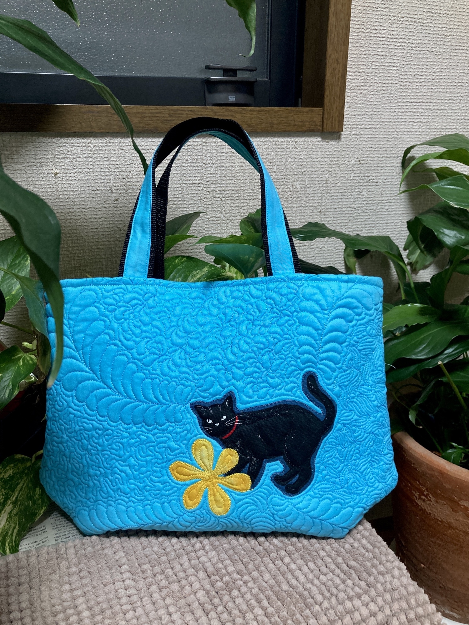 ハワイアンキルトバッグ 猫バッグ パッチワーク - COCO-RAN'S GALLERY