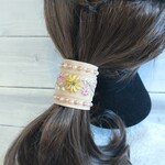 インド刺繍リボンのポニーテールフック