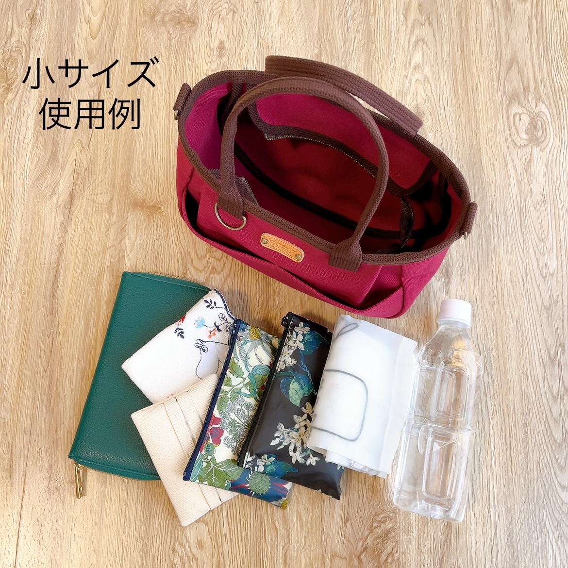こん ヌビ ショルダーバッグ トートバッグ チェリー ピンク ♥️小♥️ ころりんバッグ ショルダーバッグ 倉敷帆布 ピンク