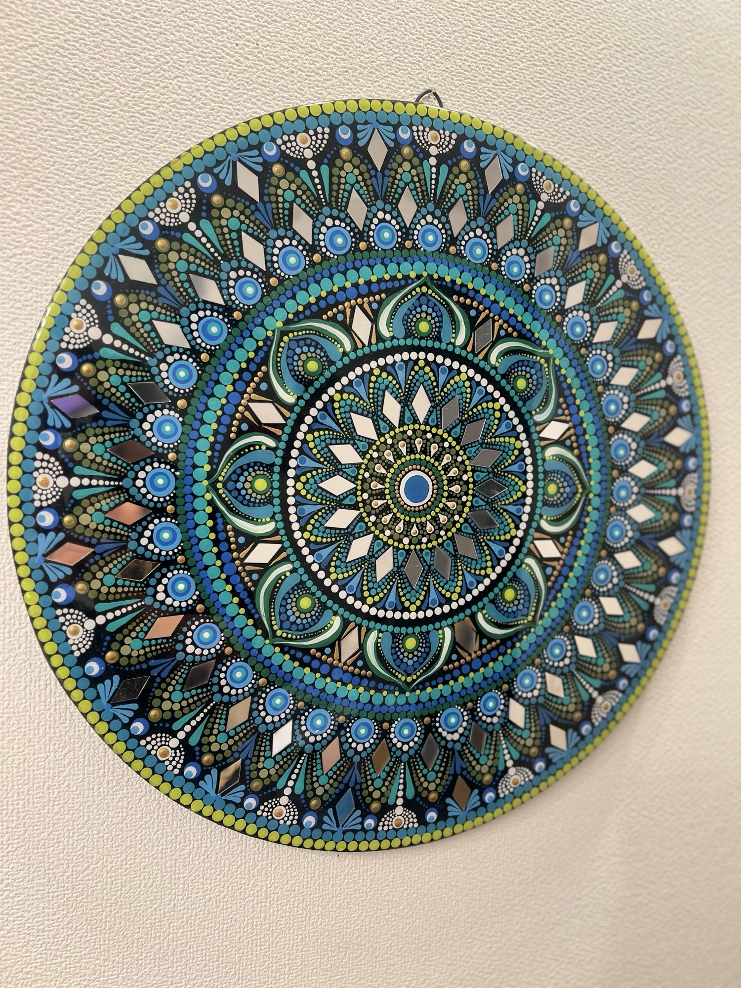 マンダラ鏡アート　カラフル a7dfa5c69e39eefe4028bad8f8ce88