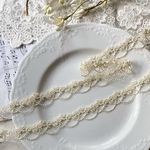 ＊再入荷＊1m KL231007-F3 綺麗 薔薇 花 フラワー ケミカルレース ブレード ベージュ ハンドメイド 手芸 素材