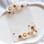 〖 送料¥0 〗花刺繍レースのシンプルトレカケース
