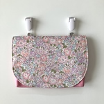 リバティ 移動ポケット ☆マチ付き【Liberty Michelle(ピンク)】ミシェル ピンク 小花柄 移動ポーチ ポケットポーチ 小学生 女の子  ハンカチ ティッシュ スカート クリップ