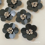 【特集掲載】BLACK スパンコール Flower 4ヶ