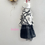 イタグレ服♪ リボン柄スカートロンパース