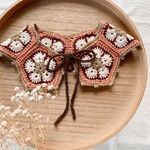 ＊グラニースクエアつけ襟＊くすみオレンジ＊