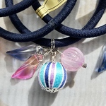 巻き玉ヘアゴム〜カラフル＊ブルー