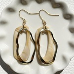 《SALE》　アクリル　リング　イヤリング　ピアス　上品　清楚　大人　ゴールド　大ぶり　シンプル　べっ甲　ブラウン　大ぶり　ニュアンス　結婚式　パーティ