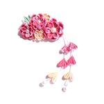 つまみ細工🌼桃花バレッタ🌼犬用NO.901