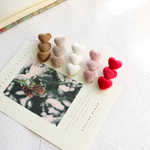 Velour Heart Hair Clip♡♡♡  ̖́-