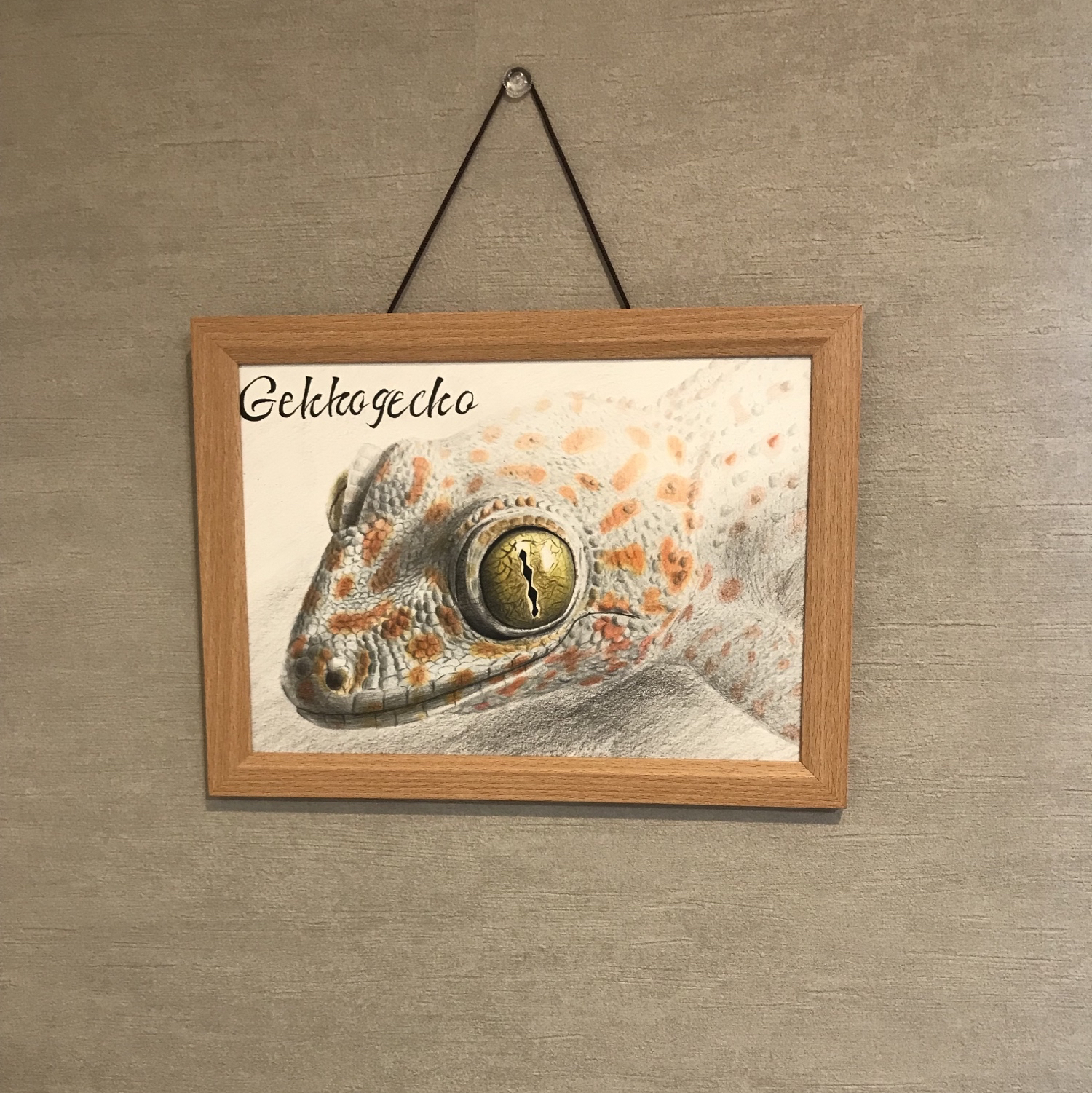 トッケイヤモリの色鉛筆絵画 - gekkosmithii | minne byGMOペパボ 国内