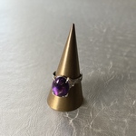 Vintage 80s retro amethyst classical silver ring レトロ ヴィンテージ アメジスト クラシカル シルバー リング