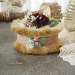 クリスマスのフラワーケーキ・ブラウンファー・B（フェイクスイーツ・フラワーケーキ・可愛い）