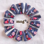 NAVY❁﻿Retro tulip猫シュシュ首輪