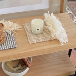 fringe rug honey