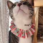 GREEN❁﻿Retro tulip猫シュシュ首輪