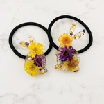 うさぎとお花＊ドライフラワー＊うさぎのヘアゴム【2点セット】マトリカリア　ハロウィン