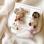 特別価格　ピアス　asymmetry light purple bijou pierce