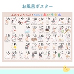 文鳥さんのお風呂ポスター(あいうえお50音順)