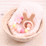 【歯固めブレスレット】歯がため♡イエロー×ベビーオレンジ