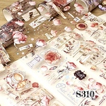 残り1点！送料無料【S310コラージュ素材】海外PETテープ　花　ジャンクジャーナル　日記　おすそ分け　スクラップ　