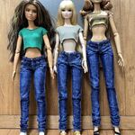 ミサキ、FRサイズ　ベーシックスリムローウエストダメージ加工付きジーンズ　