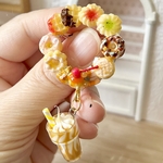 ミニチュア お菓子のブローチ・キャラメルマキアート付き