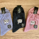 単色_最新作☆毛並みまで感じる猫さん刺繍の靴下✩マヌルネコ✩