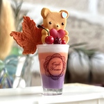 109 ＊秋のスイーツ　クマさんともみじ＊　ミニチュアスイーツ　レジン　ドールハウス　リカちゃん　ミディブライス　オブジェ