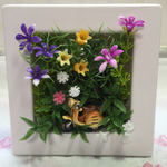 お花の可愛い箱庭・壁掛け