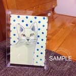 額装原画◉ドット猫のイラスト◉