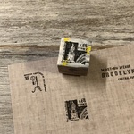【1043 design】0,68FRANCE ペイントver. [ﾎﾜｲﾄ & ｲｴﾛｰ] - 0,68FRANCE Paint ver. - [ラバースタンプ]
