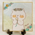 ふぅ〜【ミニ色紙原画】